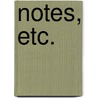 Notes, etc. by William Hazlitt