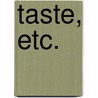 Taste, etc. door Samuel Foote