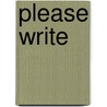 Please Write by Patricia Ackert