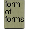 Form of Forms door Mark Goldstein