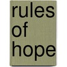 Rules of Hope door James R. Averill