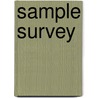 Sample Survey door Vic Barnett