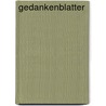 Gedankenblatter door Kurt Breysig