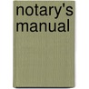 Notary's Manual door W.H. Pyburn