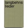 Langbehns Lieder door Julius Langbehn