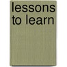 Lessons to Learn by Ronnie Nasralla