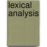 Lexical Analysis door Patrick Hanks