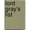 Lord Gray's List door Maggie Robinson
