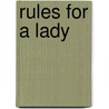 Rules For A Lady by Jade Lee