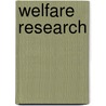 Welfare Research door Jennie Popay