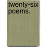 Twenty-six Poems. door Cecil Roberts