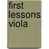 First Lessons Viola door Rob Mackillop
