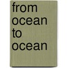 From Ocean to Ocean door P.W. Hamer