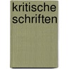 Kritische Schriften door Tieck Ludwig