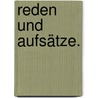 Reden und Aufsätze. by Robert Heinrich Hiecke