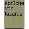 Sprüche von Lazarus door Lazarus Moritz