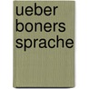 Ueber Boners Sprache door Schoch Rudolf