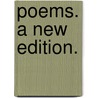 Poems. A new edition. door Edmund Cartwright