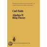Algebra Ii Ring Theory door Carl Faith