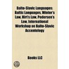 Balto-Slavic languages by Books Llc