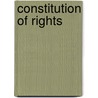 Constitution of Rights door Michael J. Meyer