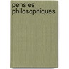 Pens Es Philosophiques by Dennis Diderot