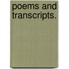 Poems and Transcripts. door Eugene Lee-Hamilton