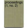 Proceedings (1, No. 2) by Livres Groupe
