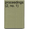 Proceedings (2, No. 1) door Livres Groupe