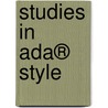 Studies in Ada® Style door P. Hibbard