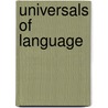 Universals of Language by Joseph Greenberg