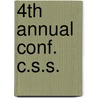 4th Annual Conf. C.S.S. by L.E.a. 1982