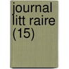 Journal Litt Raire (15) by Livres Groupe