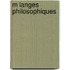 M Langes Philosophiques