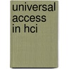 Universal Access In Hci door Stephanidi