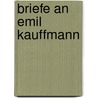 Briefe an Emil Kauffmann by Hugo Wolf
