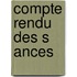Compte Rendu Des S Ances