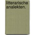 Litterarische Analekten.