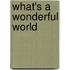 What's a wonderful world