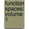 Function Spaces: Volume 1 door Lubo Pick