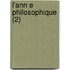 L'Ann E Philosophique (2)