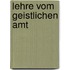Lehre Vom Geistlichen Amt