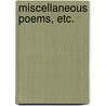 Miscellaneous Poems, etc. by William Thomas Fitzgerald