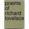 Poems of Richard Lovelace door Wilikinson