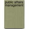 Public Affairs Management door Harold Pashler