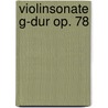 Violinsonate G-Dur op. 78 by Johannes Brahms
