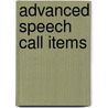 Advanced Speech Call Items door Jesse Russell