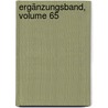 Ergänzungsband, Volume 65 door Onbekend