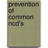 Prevention Of Common Ncd's