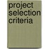 Project Selection Criteria